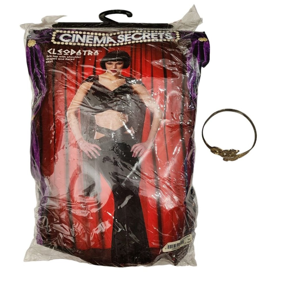 Cinema Secrets Cleopatra Halloween Costume Bra Top Skirt Snake ArmCuff S